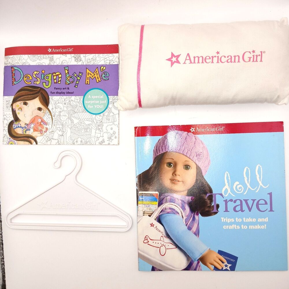 Lot of American Girl Accessories Hanger Booklets Pillow Gold Medal 5 Items